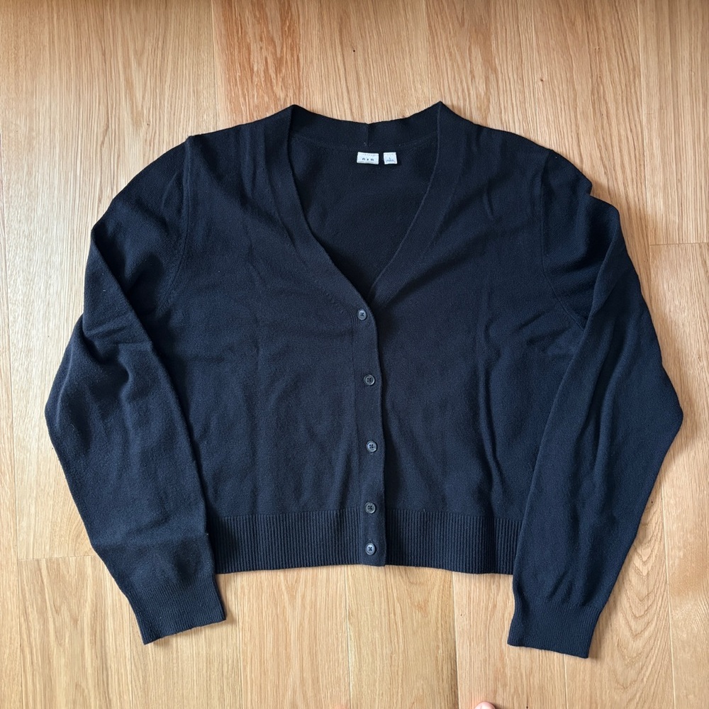 Black V-Neck Cashsoft Cardigan Sweater